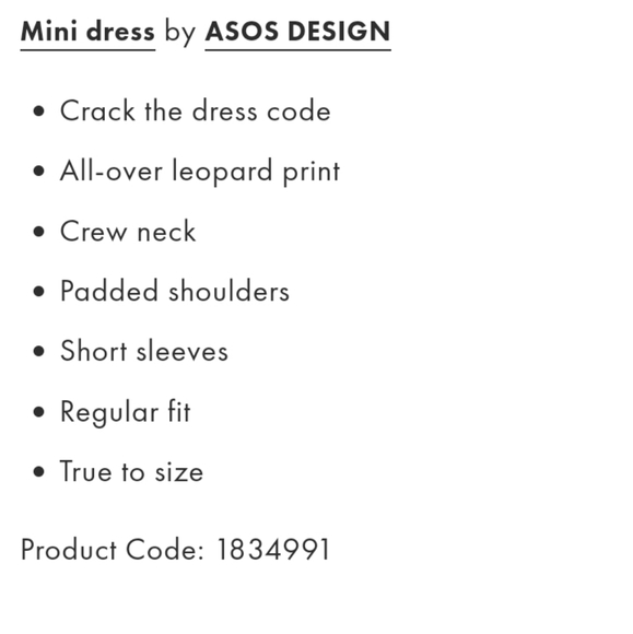 ASOS DESIGN Red Velvet Leopard Mini Easy-Wear T-Shirt Dress - NEW! - Picture 4 of 11